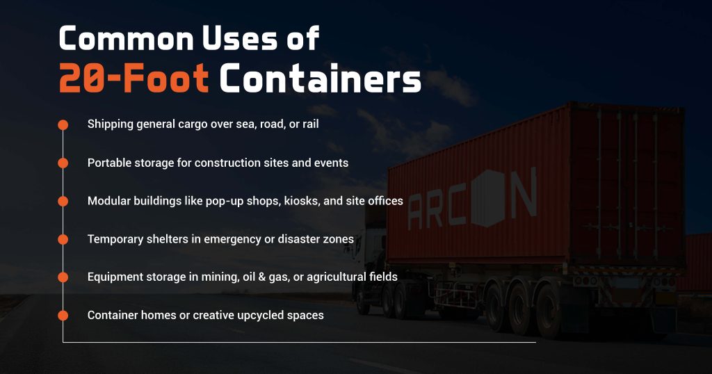 Common Uses of 20-Foot Containers